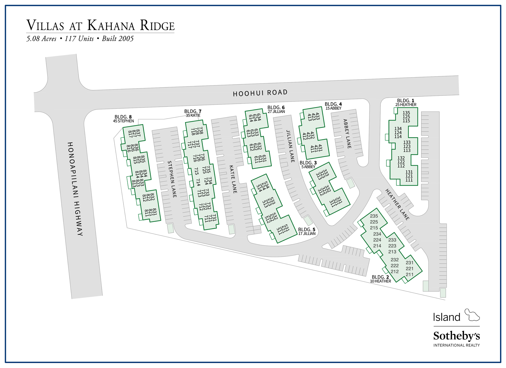 villas at kahana ridge map